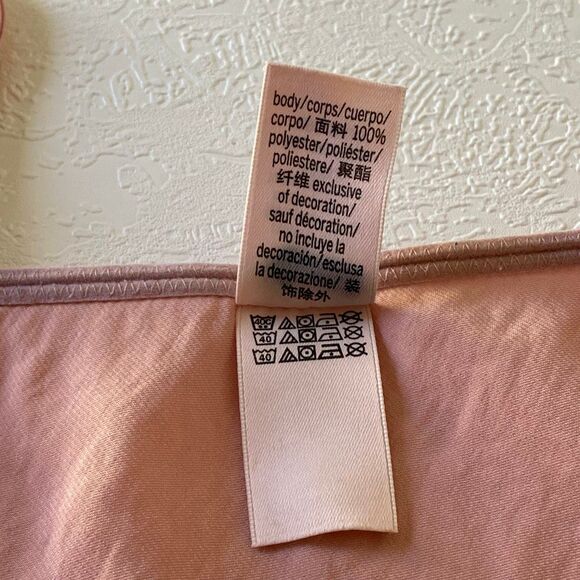 Victoria’s Secret Pink Satin Lace Slip Nightgown XS | Blush Cami Dress - Picture 7 of 7
